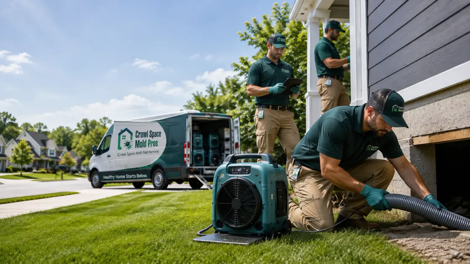 Crawl Space Mold Removal in Fresno, OH